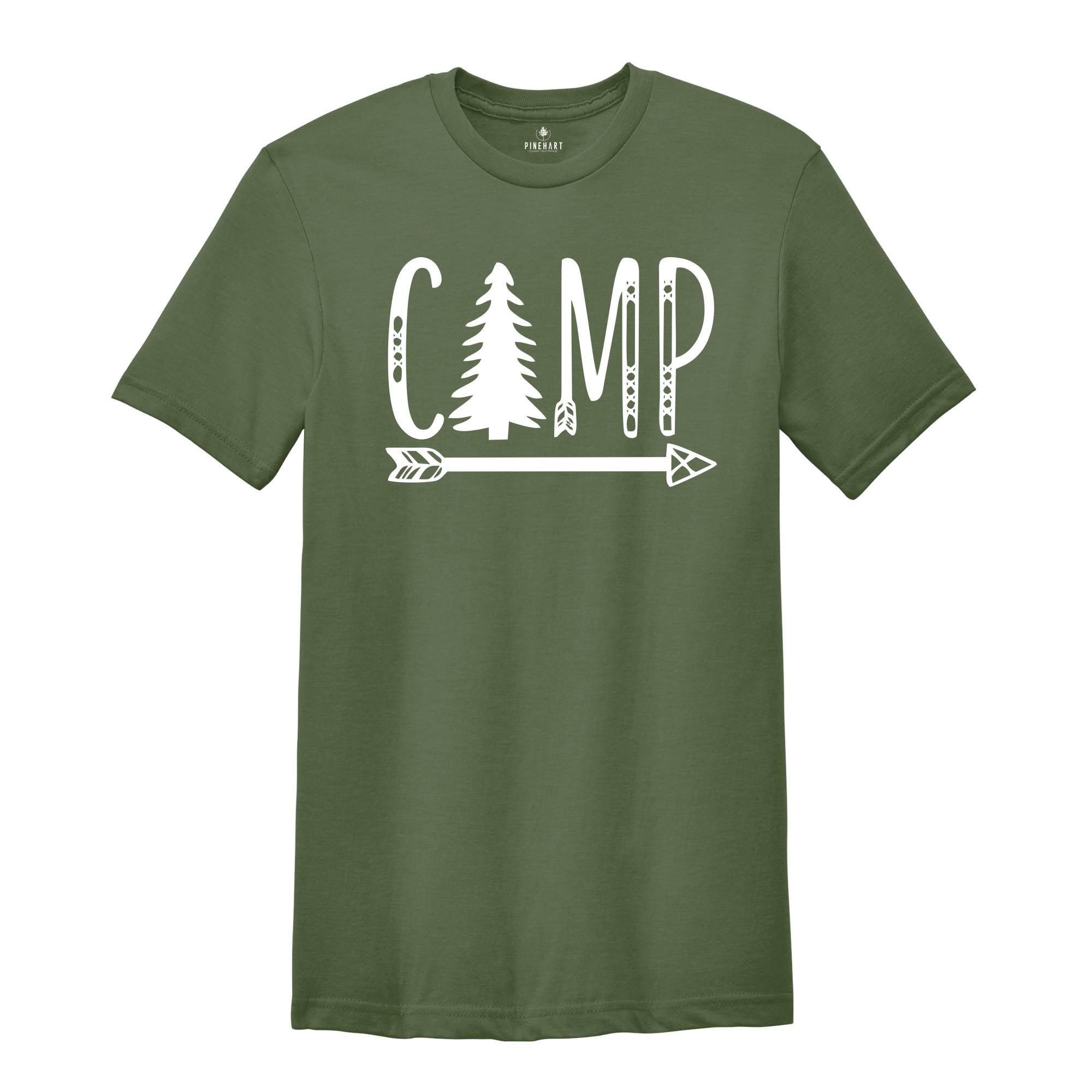 Camping Arrow Shirt, Camper Shirt, Camp Squad Shirt, Camping Crew 2024, Adventurer Shirt, Camporee Shirt, Wanderlust Shirt