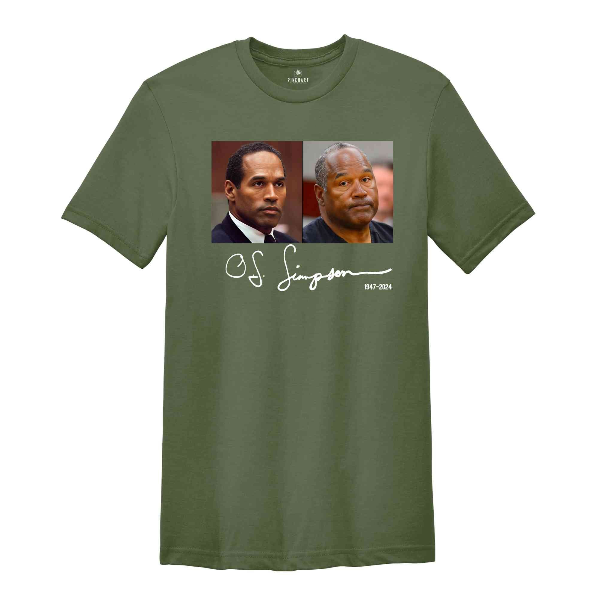 O.J Simpson Shirt, Rest In Peace, 1947-2024, OJ Simpson Tshirt, Thanks For Memories Simpson Shirt, RIP OJ Simpson Shirt, O.J Simpson