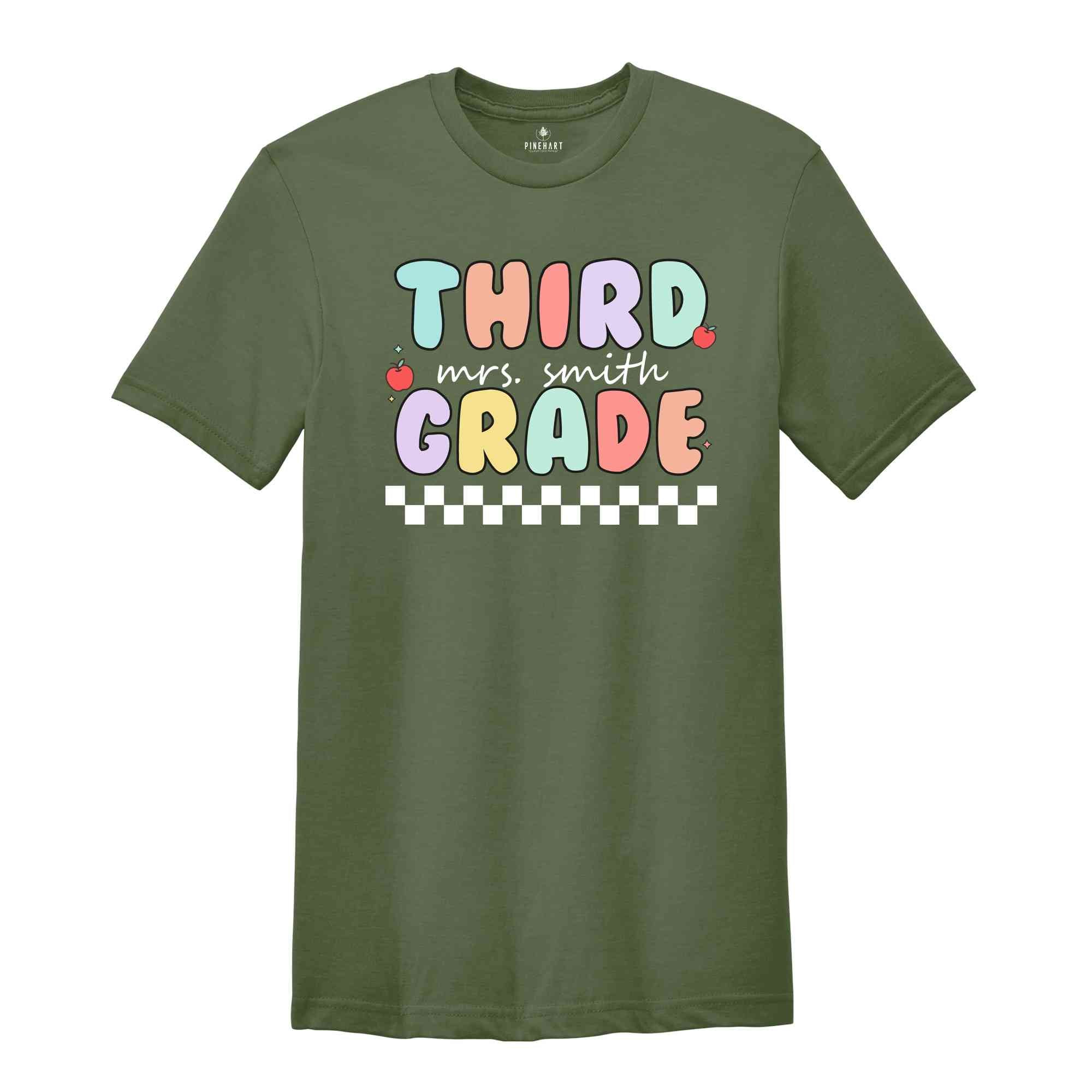 Third Grade Teacher Shirt, Custom Teacher Shirt, 3rd Grade Shirt, Back to School, Teacher Appreciation, Custom Teacher Shirt