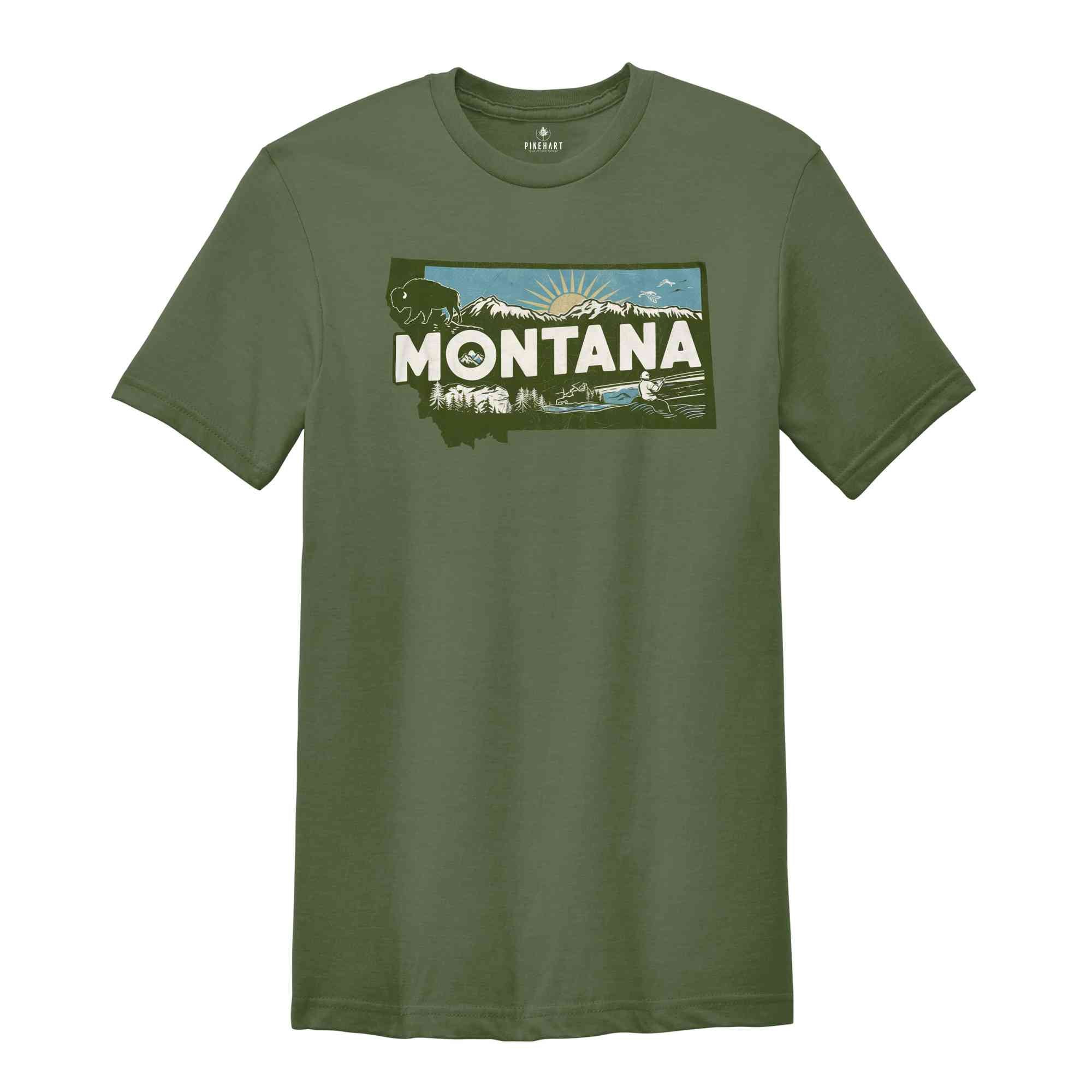 Retro State Of Montana Shirt, State Of Montana Shirt, State Shirt, Montana Shirt, Montana Lover Shirt, Family Trip Shirt, Travel Shirt