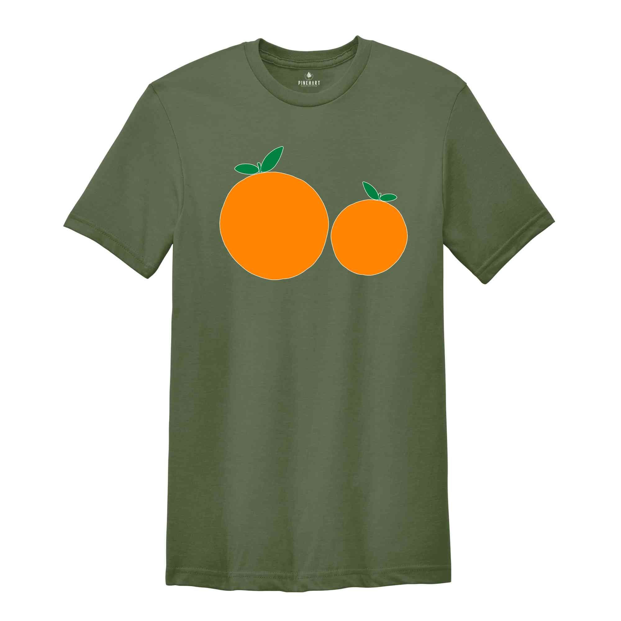 Vintage Orange Shirt, Art Fruit Shirt, Oranges Shirt, Foodie Gift, Vintage Mom Shirt, Funny Fruit Shirt, Summer Vibes Shirt