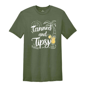 Tanned and Tipsy Shirt, Beach Shirts, Vacation Shirts, Vacation Gifts, Women's Summer Shirts, Travel Shirt, Girls Trip Shirts