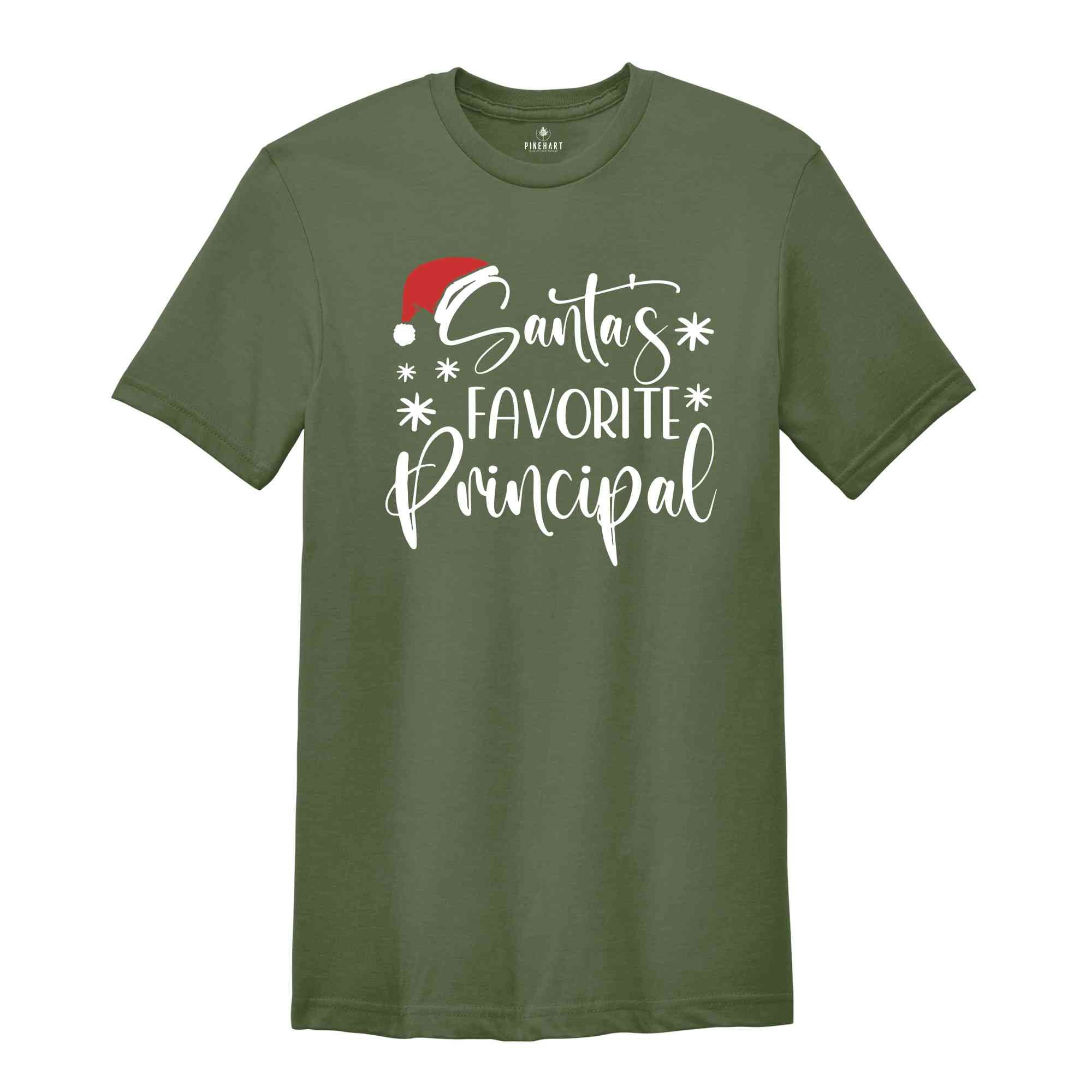 Santas Favorite Principal Shirt, Christmas Gift, Christmas Shirt, Xmas Shirt, Xmas gift, New Year Shirt, Holiday Tee, Principal Gift