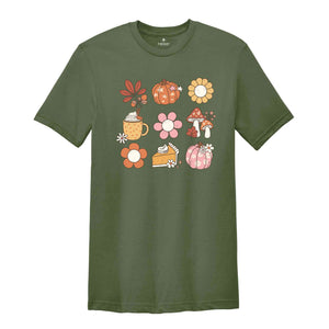 Retro Fall Shirt, Fall Vibes Shirt, Thanksgiving Shirt, Autumn pumpkin Shirt, Pumpkin Spice Shirt, Thankful Mom Shirt, Fall Autumn Shirt