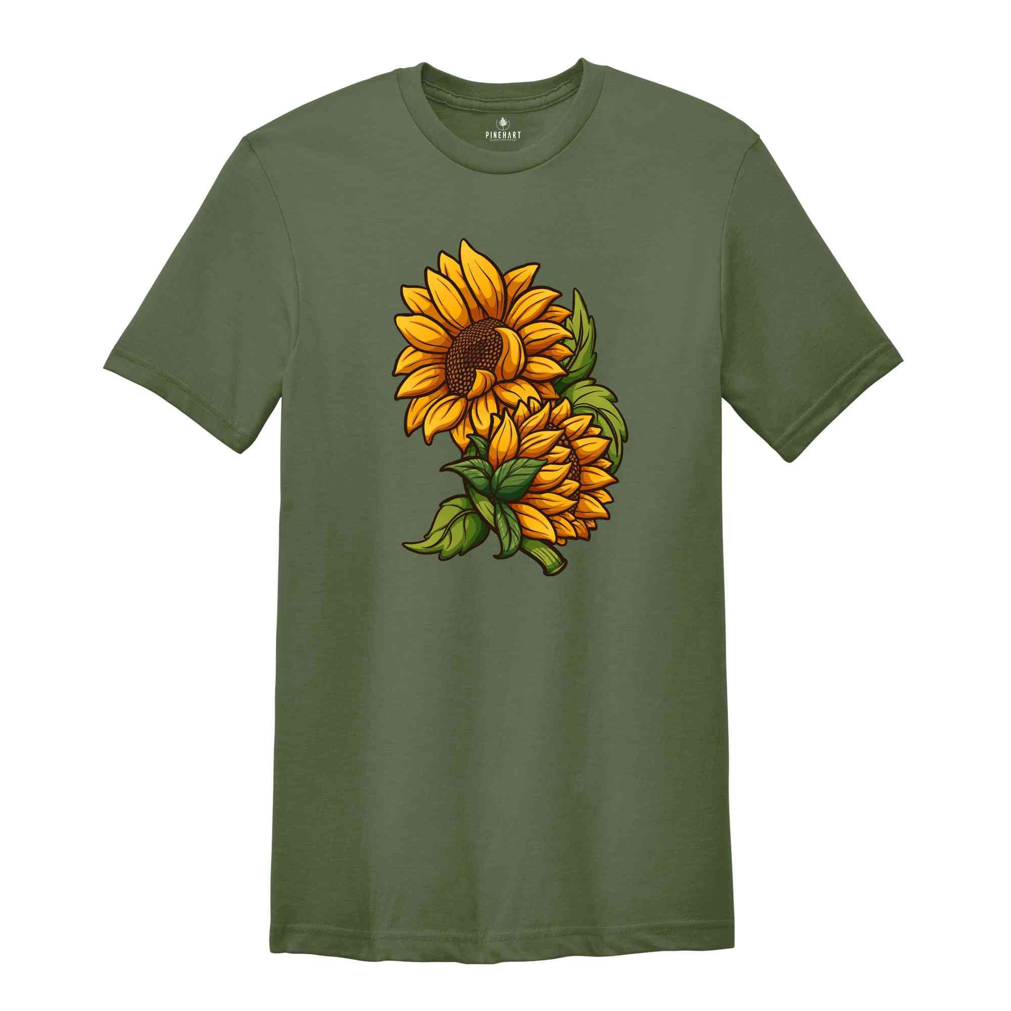 Sunflower Shirt, Floral Shirt, Women's Tee, Flower Shirt, Womens Fall Shirt, Sunflower Tshirt, Summer Shirt, Sunflower Shirts