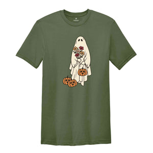 Halloween Ghost Shirt, Cute Ghost Shirt, Womens Halloween Shirt, Cute Fall Shirt, Spooky Season Shirt, Gift For Halloween