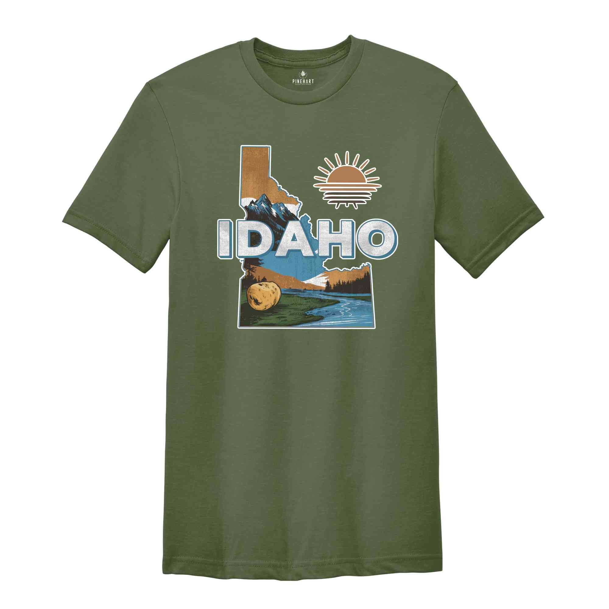 Retro State Of Idaho Shirt, State Of Idaho Shirt, State Shirt, Idaho Shirt, Idaho Lover Shirt, Family Trip Shirt, Travel Shirt