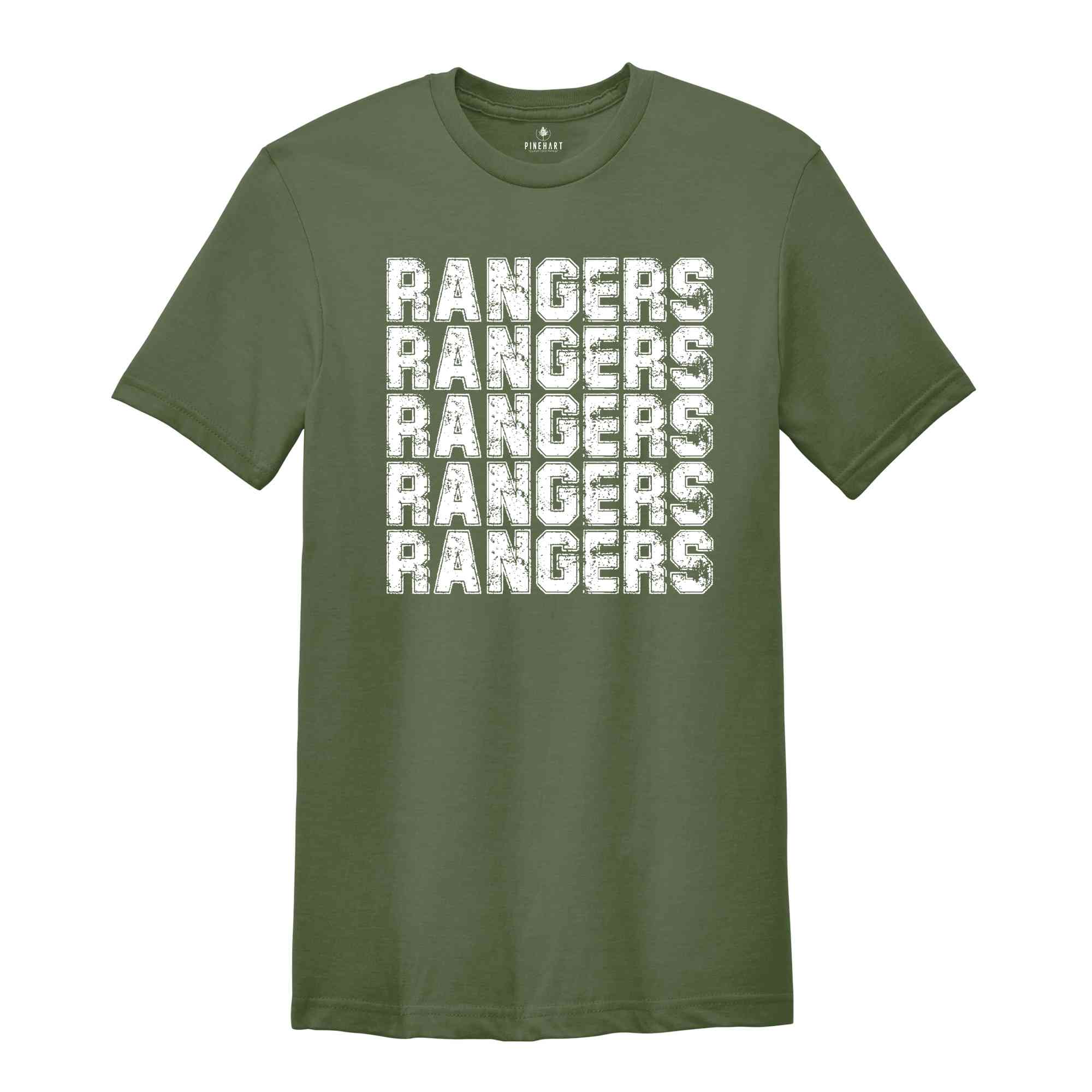 Team Mascot Shirt, Rangers Mascot Shirt, Rangers Fan Shirt, Rangers School Shirt, School Spirit Shirt, Rangers Team Shirt, Football Tee