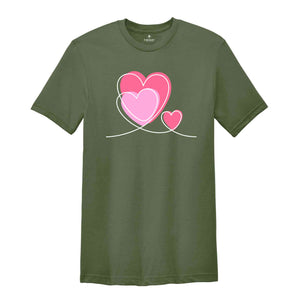 Heart Trio Valentine’s Day Shirt, Matching Valentines Couples,3 hearts valentines shirt, Anniversary Shirt