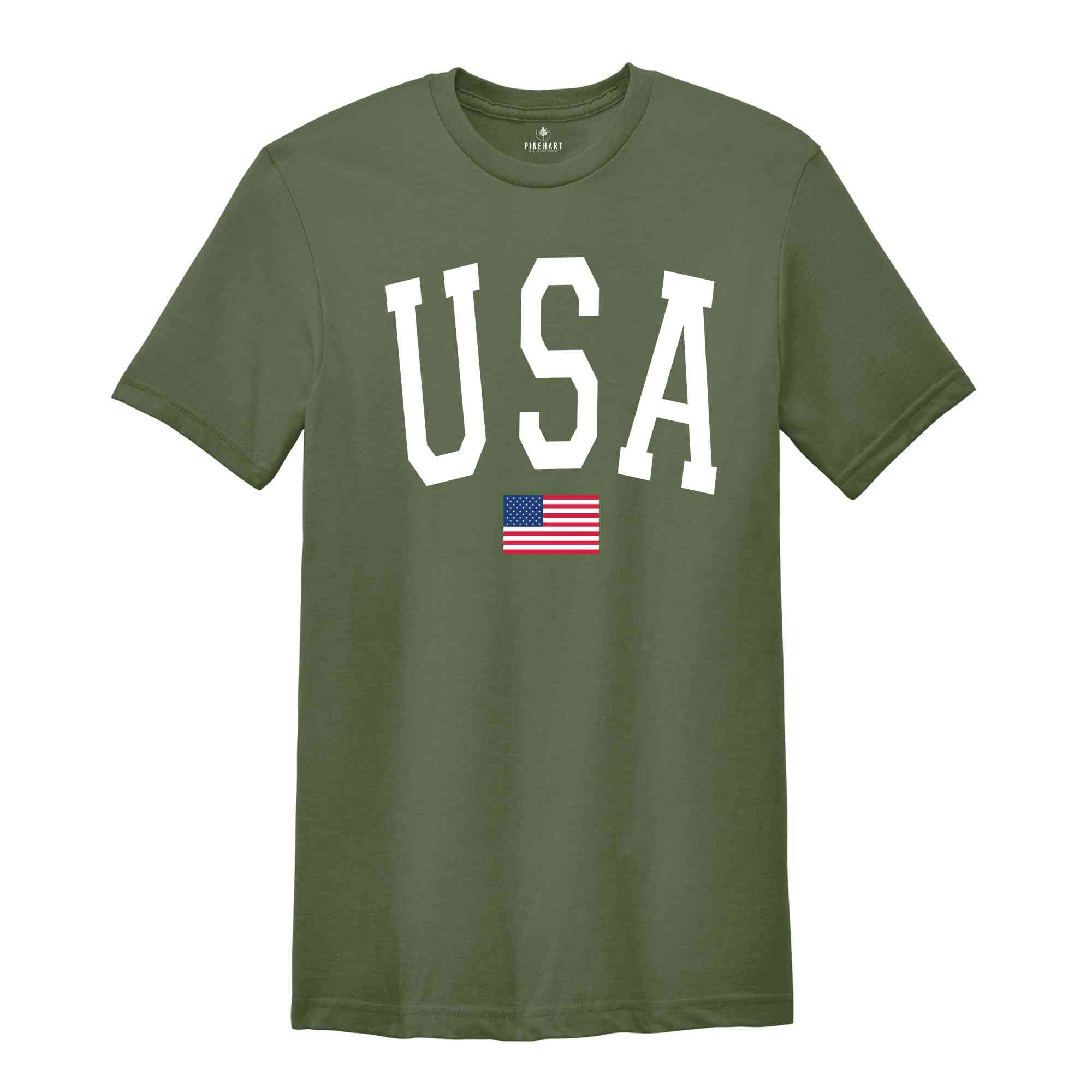 USA Flag T-Shirt, 4th of July Shirt, Patriotic Usa Flag Tee, USA Flag Gifts, Fourth Of July Celebration Outfits