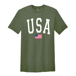 USA Flag T-Shirt, 4th of July Shirt, Patriotic Usa Flag Tee, USA Flag Gifts, Fourth Of July Celebration Outfits