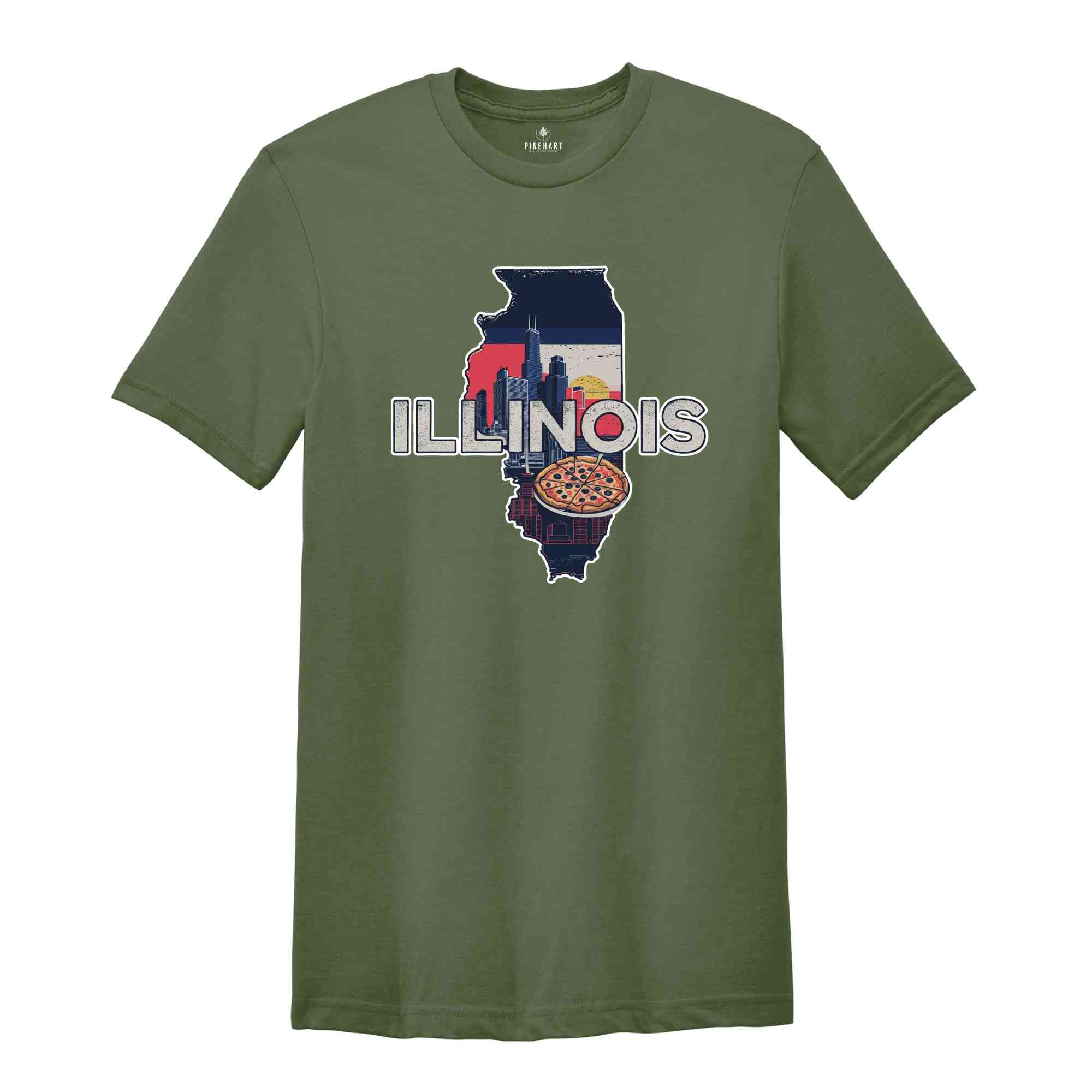 Retro State Of Illinois Shirt, State Of Illinois Shirt, State Shirt, Illinois Shirt, Illinois Lover Shirt, Family Trip Shirt, Travel Shirt