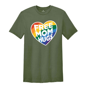 Free Mom Hugs Shirt, Love Is Love, Pride Heart Shirt, Equality Shirt, Queer Shirt, Funny Gay Pride Tank, LGBT Pride Gift