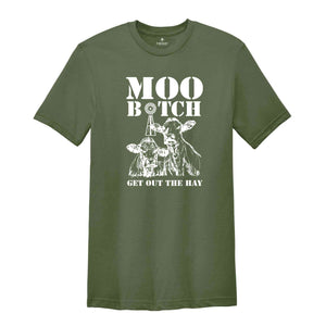 Moo Bitch Get Out The Way Shirt, Sleeping Cow Tee, Animal Lover Shirt, Cute Cow Drawing Shirt, Animal Lover Tee