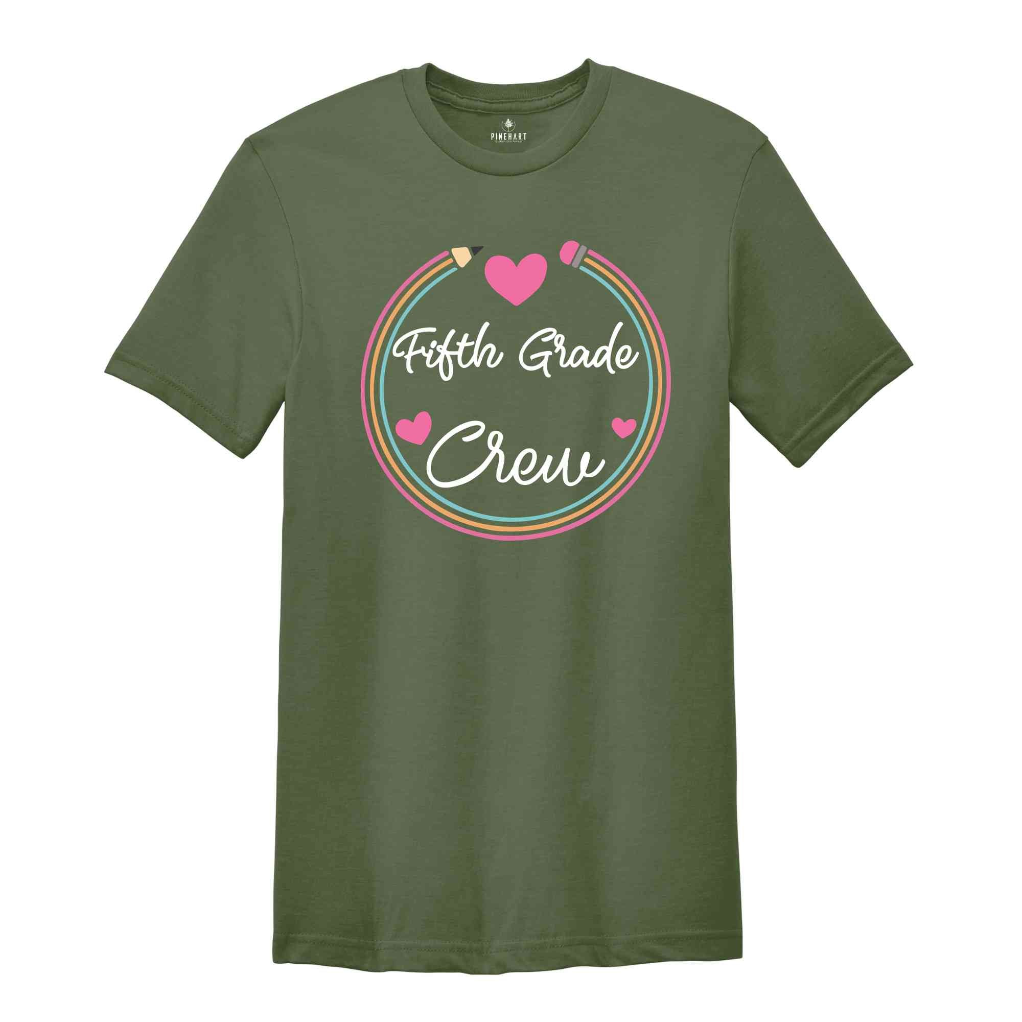 Fifth Grade Crew Shirt, 5th Grade Crew Shirt, Teacher Appreciation Shirt, First Day Of School Shirt, Back To School Shirt, Teacher Gift