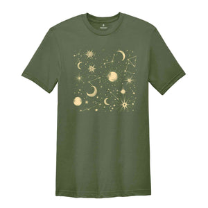 Celestial Shirt, Stars Shirt, Spiritual Shirt, Aesthetic Shirt, Moon Tee, Space Shirt, Astronomy Lovers Shirt