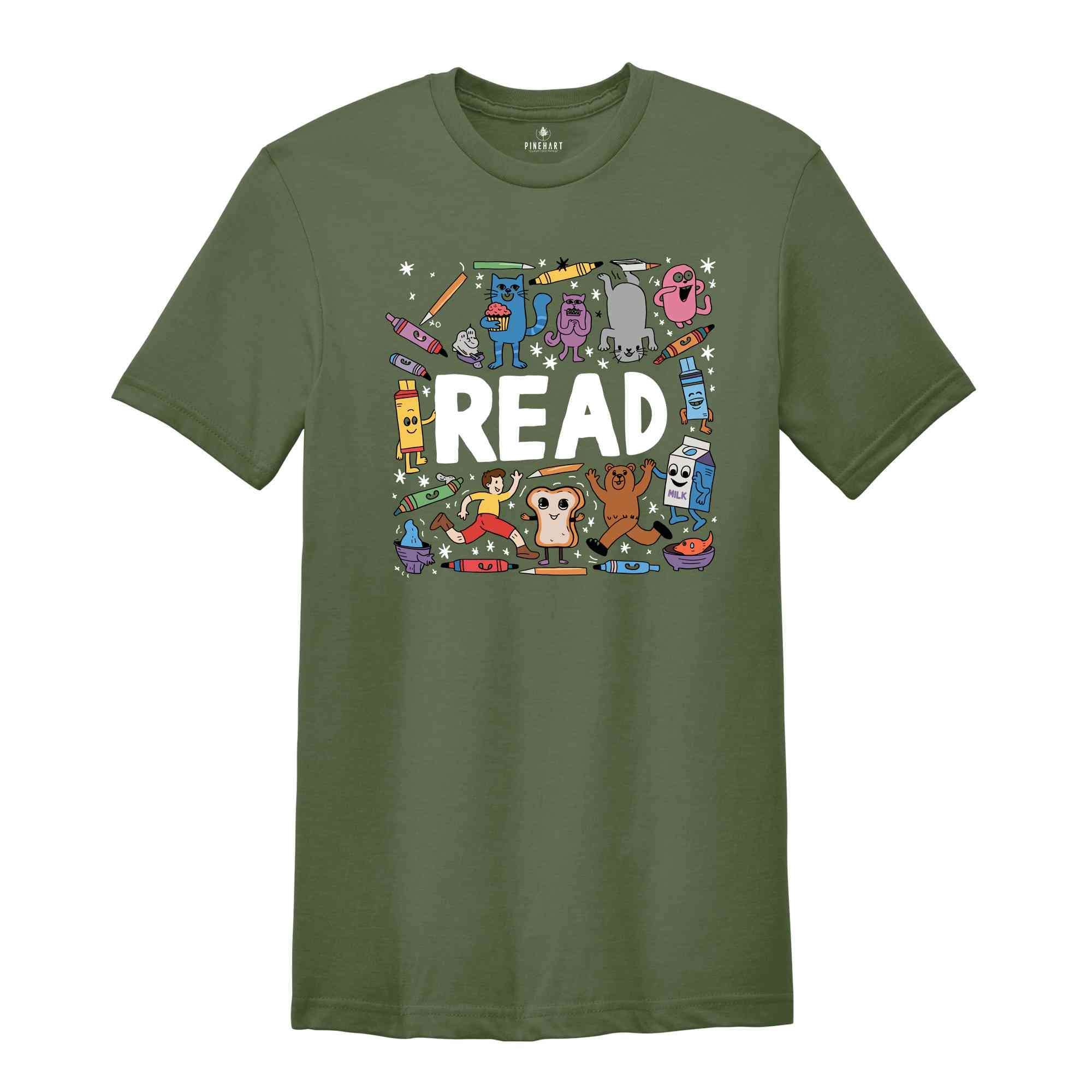 Read Shirt, Read Children's Books Teacher Shirt, Teacher Life Shirt, Teacher Shirt, Kindergarten Shirt, Gift For Teacher