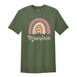 Maestra Shirt, Spanish Teachers Shirt, Spanish Shirt, Teacher Gift, Maestra de Espanol, Mexican Tshirt,Hispanic Teacher,Mexican Style Shirt