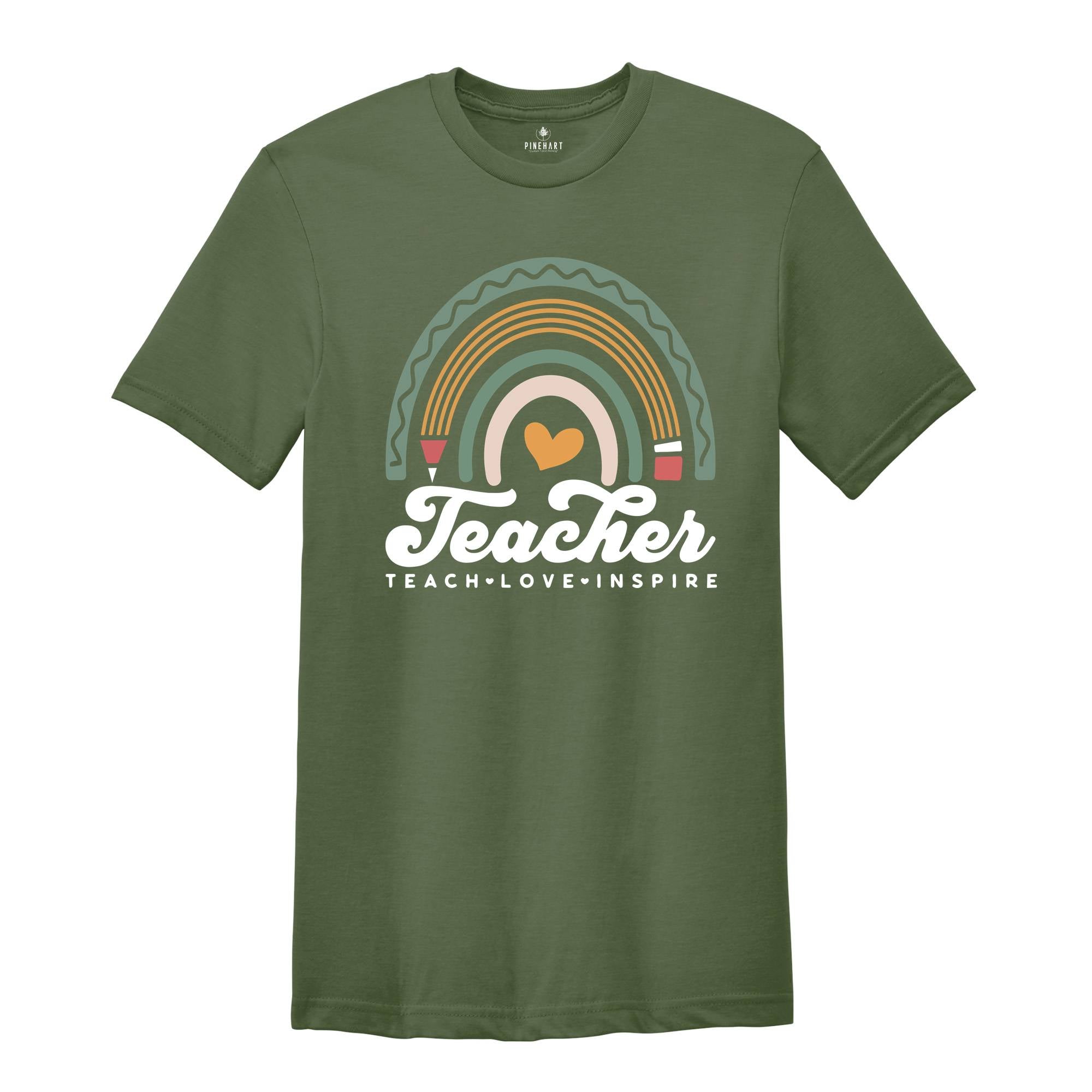 Teach Love Inspire Shirt, Teacher Appreciation, Back To School Shirt, Inspire Shirt, Teacher Life Shirt, Teacher Tshirt