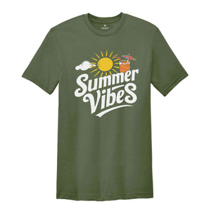 Summer Vibes Shirt, Happiness Shirt, Beach Shirt, Summer Shirt, Cool Summer Shirt, Trendy Beach Shirt, Summer Vacation Shirt