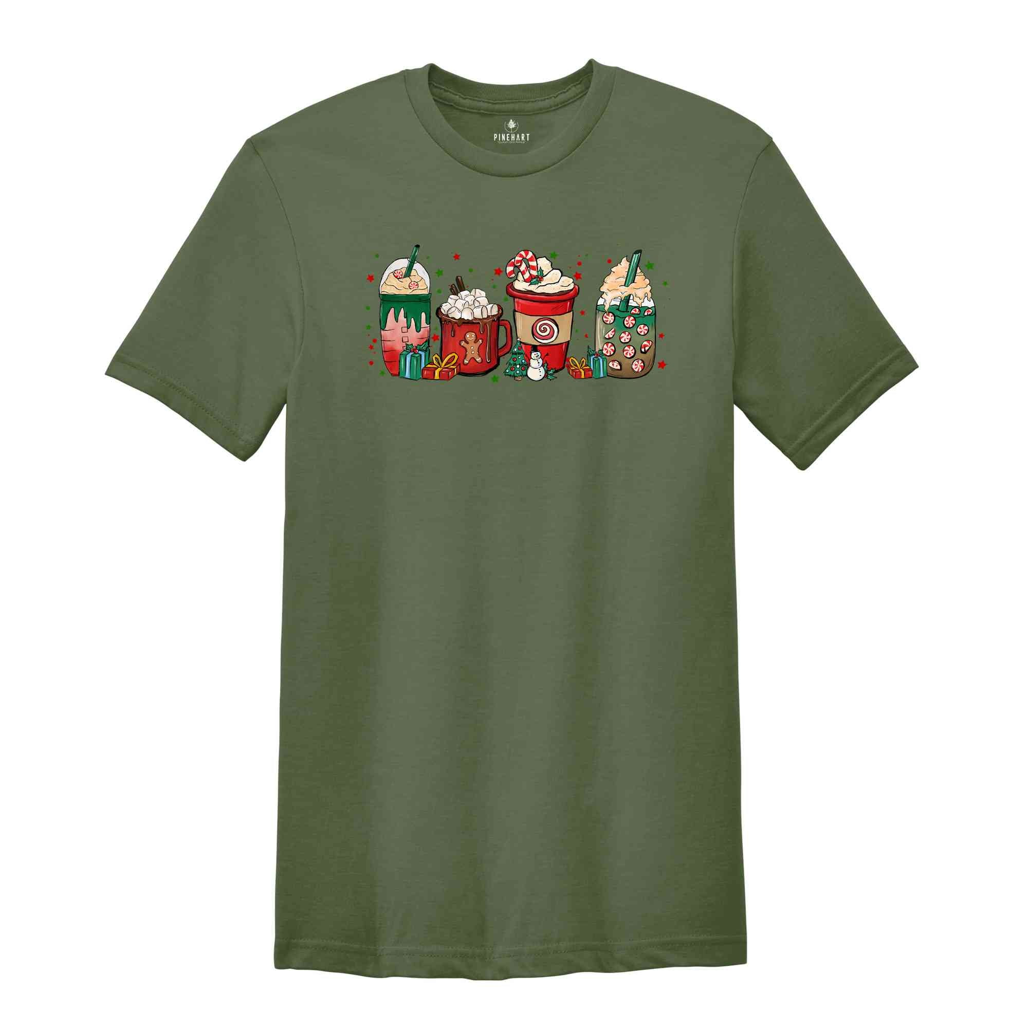 Christmas Coffee Mugs Shirt, Christmas Coffee Shirt, Christmas Tree Shirt, Santa Shirt, Christmas Crewneck, Holiday Shirt