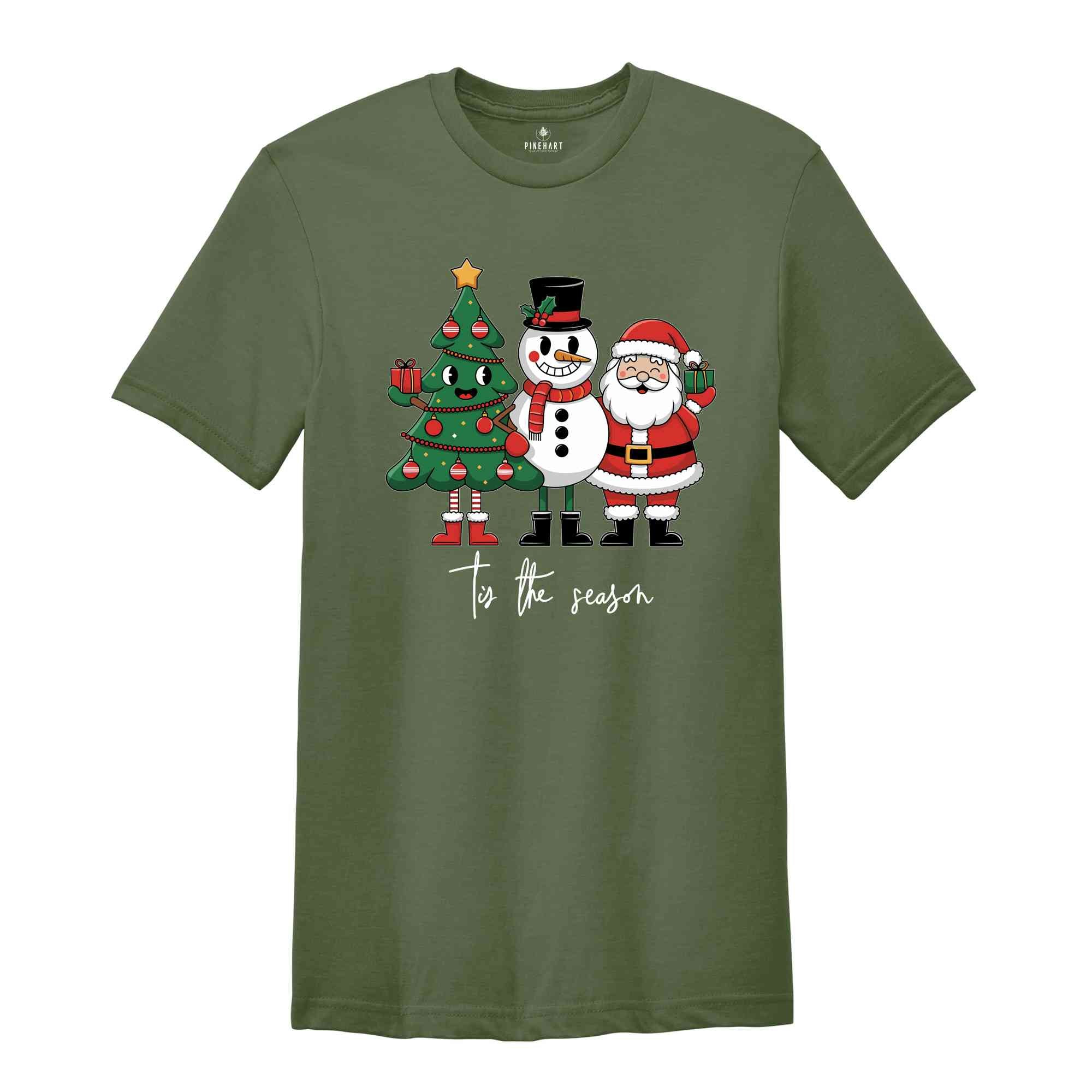 Tis The Season Shirt, Christmas Shirt, Cute Christmas Shirt, Trendy Holiday Tee, Believe Shirt, Santa Shirt, Santa Gifts