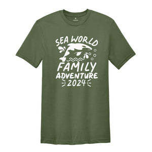 Sea World Family Adventure Tee, Sea World Matching Shirts, Sea World Trip 2024, Family Sea World Trip, Family 2024 Trip Tee, Vacation Shirt