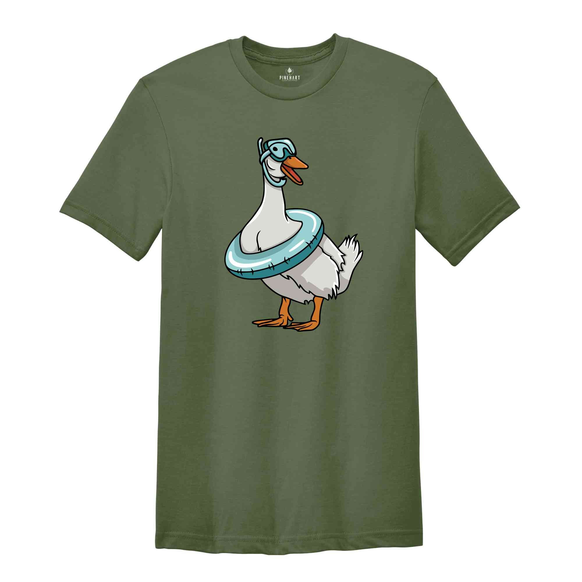 Swimming Duck Shirt, Cute Duck Shirt, Animal Lover Shirt, Duck Lover Shirt, Nature Lover Gift, Cute Animal Shirt, Duck Shirt, Goose Shirt