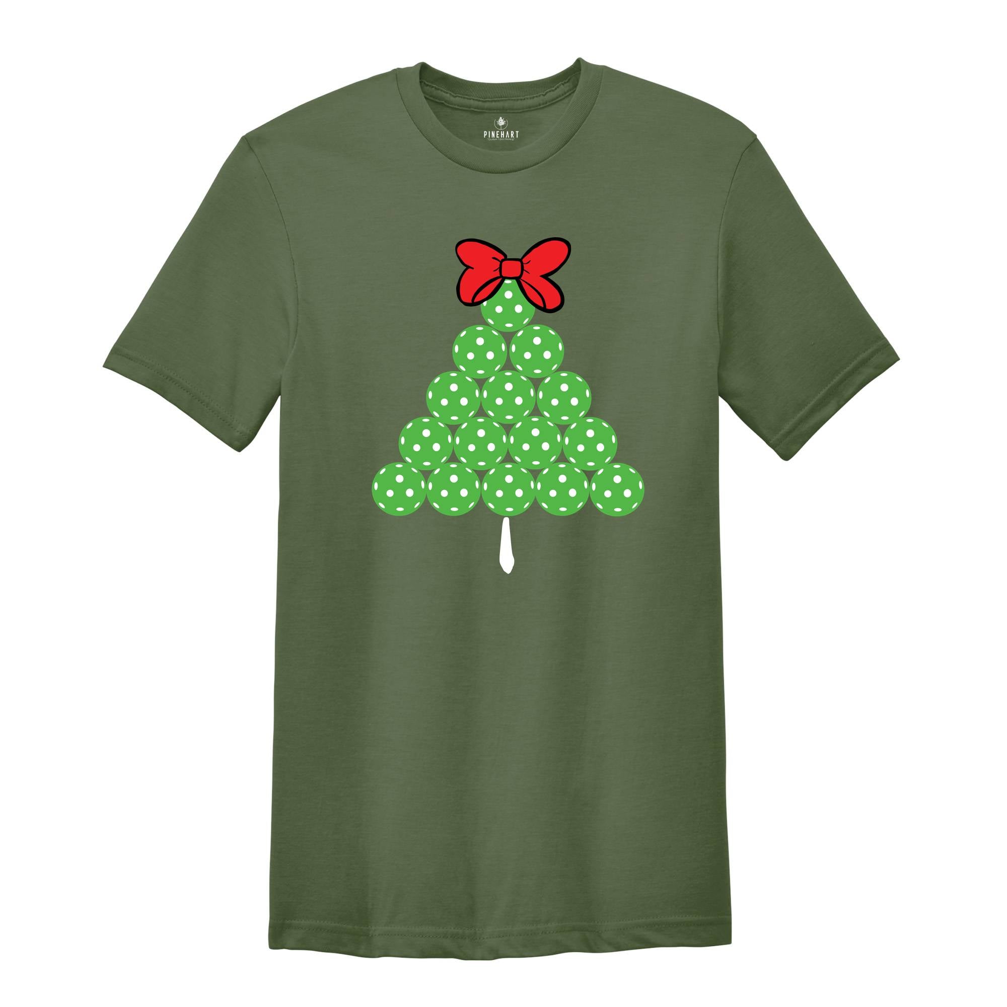 Pickleball Pickle Ball Christmas Tree Shirt, Pickleball Christmas T-Shirt, Pickleball Christmas Gift For Shirt