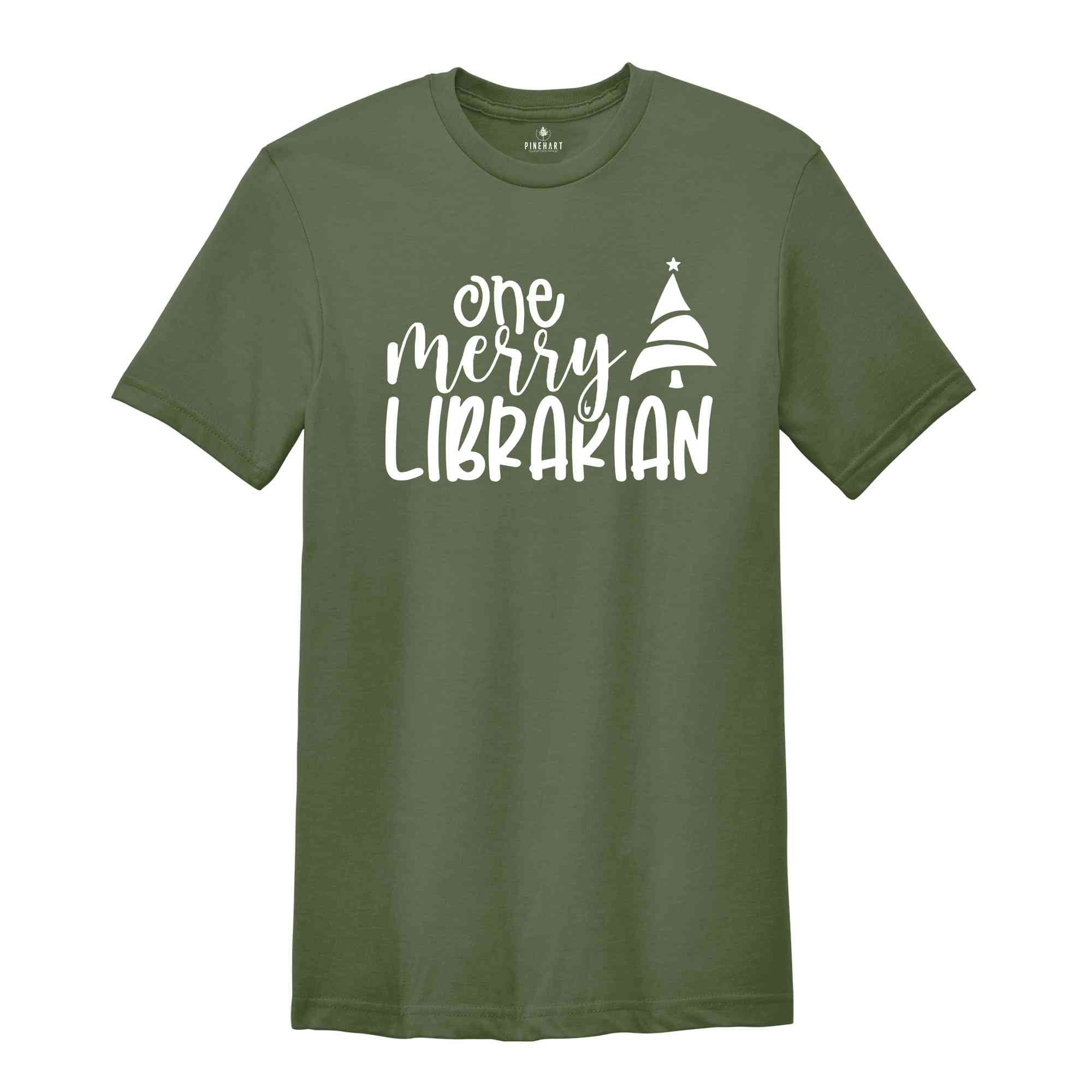 One Merry Librarian Shirt, Christmas Gift, Christmas Shirt, Librarian Shirt, Librarian Christmas, Gift For Librarian