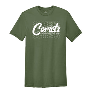 Team Mascot Shirt, Comets Team Shirt, Comets Team Spirit Shirt, Comets Fan Shirt, Comets School Shirt, Comets School Spirit