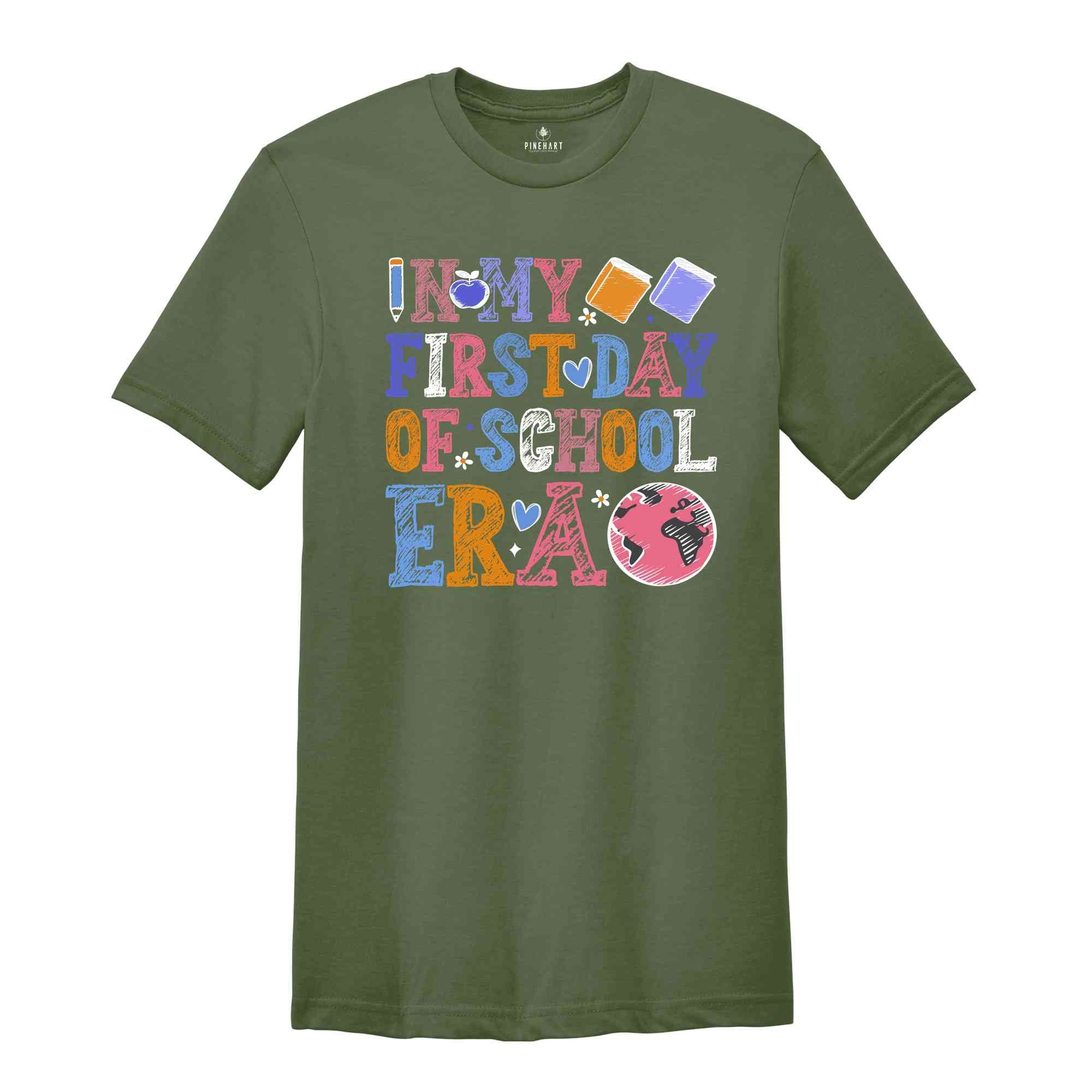 In My First Day Of School Era Shirt, Back To School Gift, Teacher Tshirt, First Day Of School Shirt, School Gifts, Teacher Life Shirt