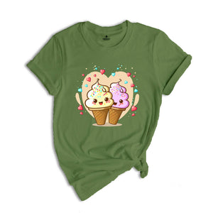 Valentines Day Ice Cream Shirt, Cute Couple T-shirt, Valentines Day Gift, Funny Ice Cream Tee, Cute Girlfriend Gift