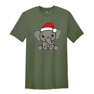 Christmas Animal Tee, Christmas Elephant, Funny Animal Shirt, Elephant Tee, Christmas Gift, Christmas Pajama, Funny Christmas Tee