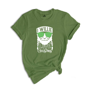 I Willie Love Christmas Shirt, Willie Shirt, Inspired Shirt, Love Christmas Shirt, Western Christmas Shirt, Country Shirt, Willie Christmas