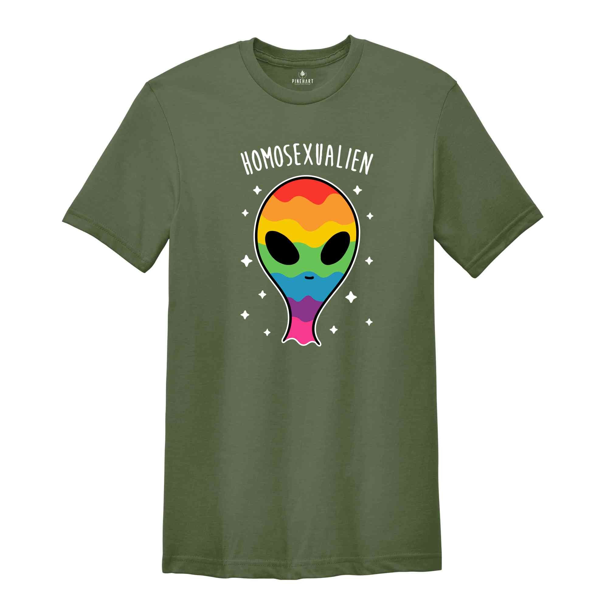 Homosexualien Shirt, Sarcastic Shirts, Funny Pride Month Shirt, Straight Tshirt, Rainbow Pride Shirt, Gaylien Shirt, Funny LGBTQ Shirt