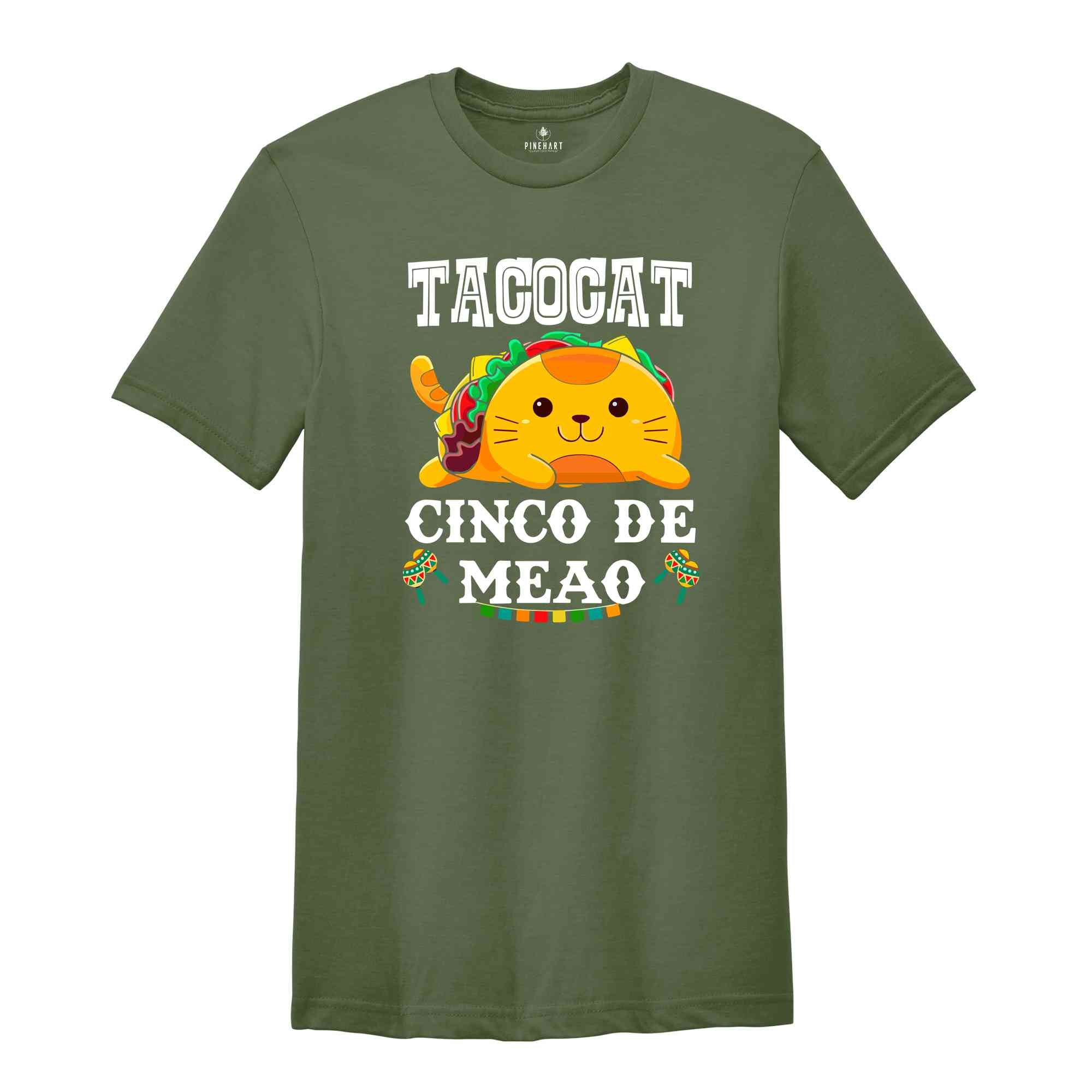 TacoCat Cinco De Meao Shirt, Taco Cat Shirt, Cute Taco Lover T-Shirt, Funny Cinco De Mayo Shirt, Mexican Food Lover Shirt, Kawaii Tacocat