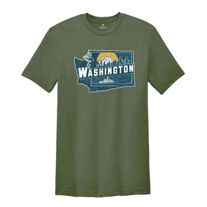 Retro State Of Washington Shirt, State Of Washington Shirt, State Shirt, Washington Lover Shirt, Family Trip Shirt, Travel Shirt