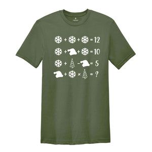 Funny Math Problems Christmas Shirt, Math Teacher Christmas Gift, Teacher Christmas Tee, Math Lovers Christmas Tee, Christmas Crew Tee