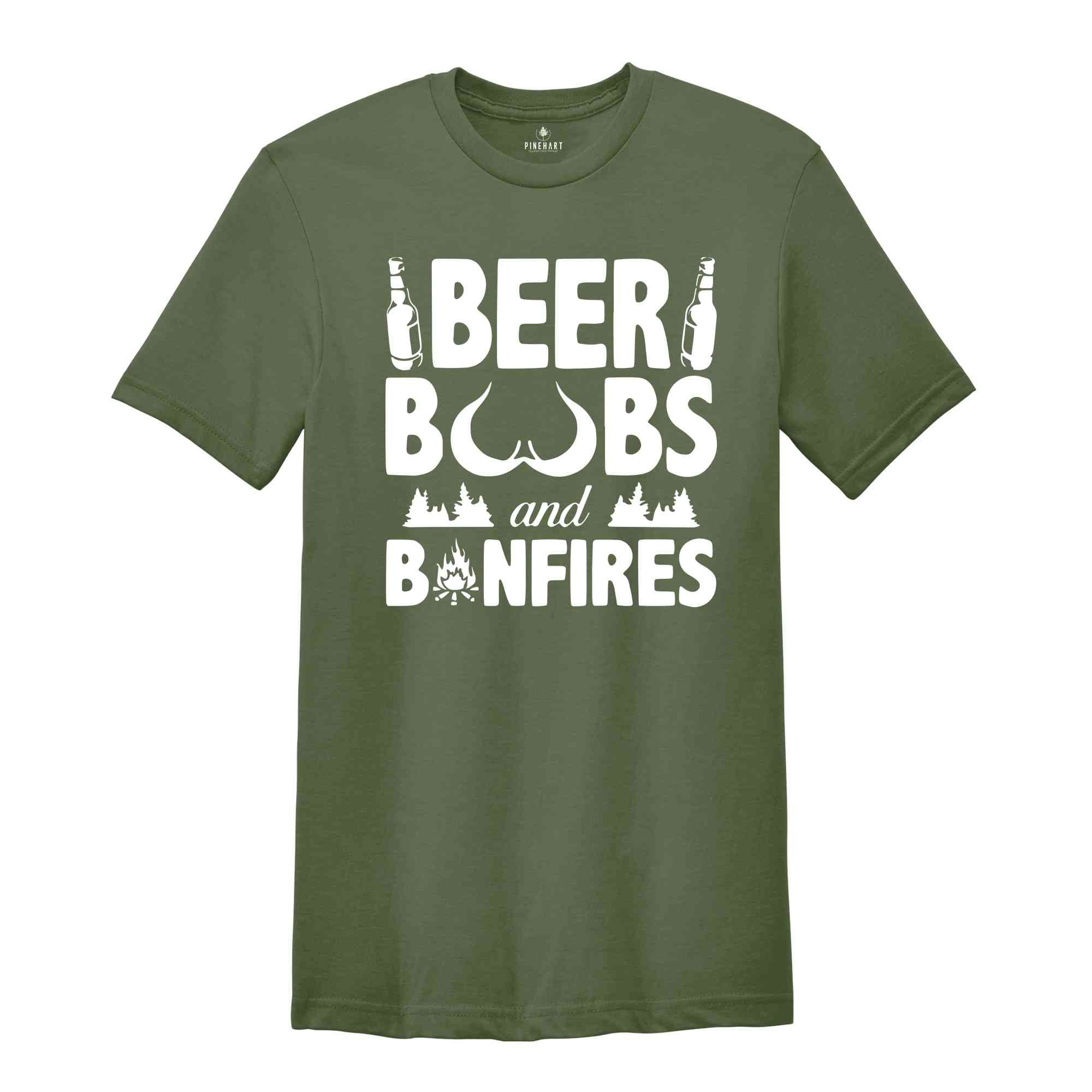 Beer Boobs And Bonfires Shirt, Funny Camping Shirt, Outdoor Shirt, Camp Lover Shirt, Beer Lover Shirt, Adult Humor Shirt, Funny Shirt Gift