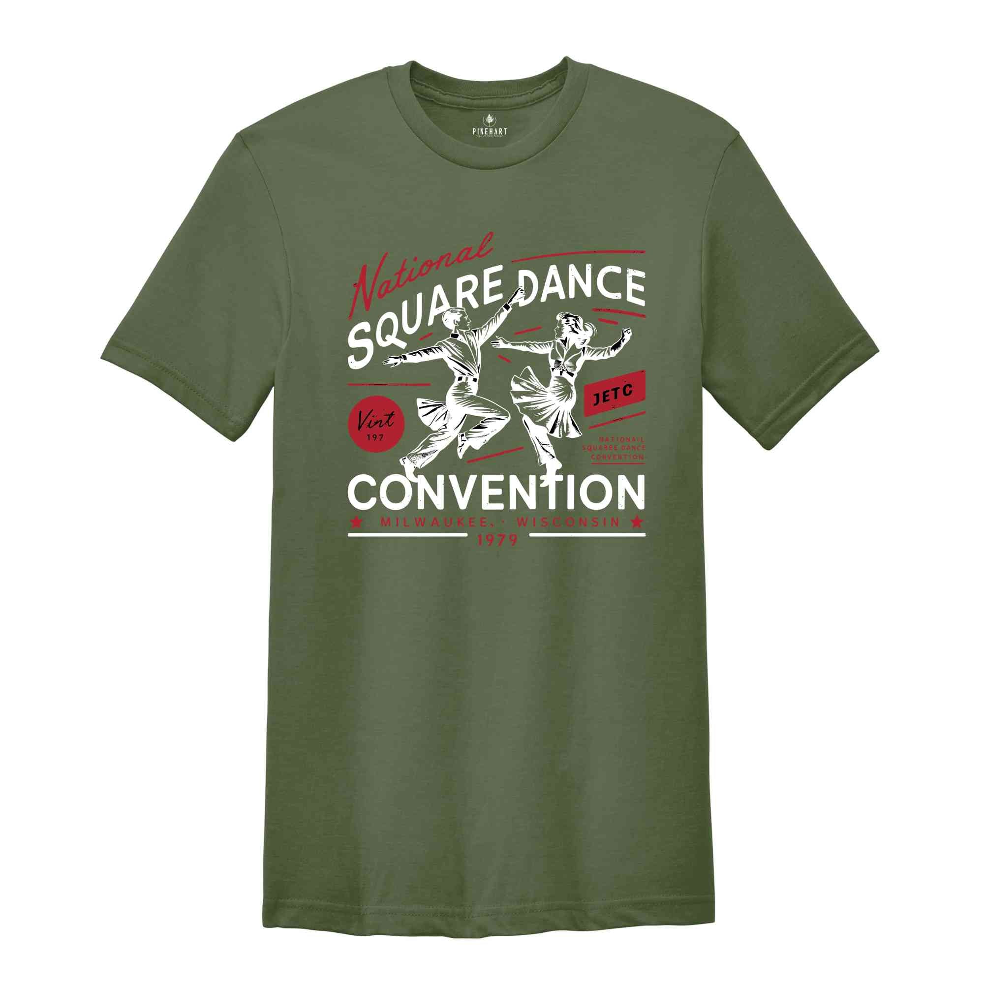 Vintage Style Tee, National Square Dance Convention Tee, 1979 Milwaukee Dance Convention Tee, Vintage Convention, Convention T Shirt