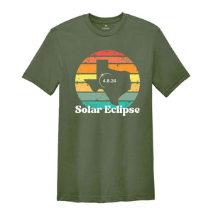 Texas Solar Eclipse T-Shirt, April 8 2024 Solar Eclipse, Total Solar Eclipse Apparel, Solar Eclipse Shirt