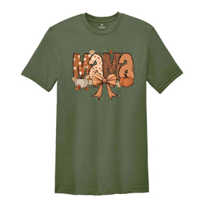 Fall Mama Shirt, Fall Mom T-Shirt, Fall Mama Coquette Pumpkin Mama Shirt, Fall Season Mom Gift, Fall Mama Tee, Halloween Mama Shirt