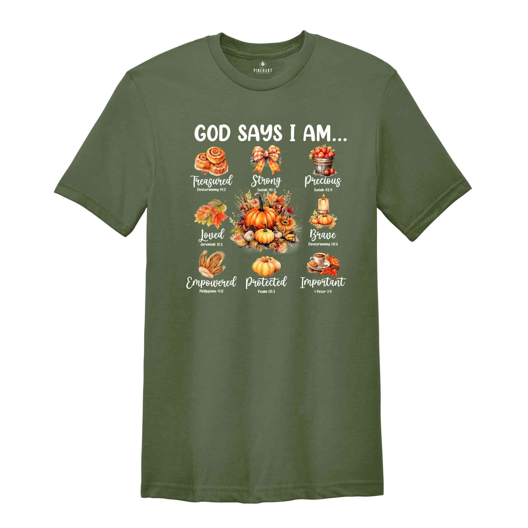 God Says I Am Shirt, Cute Fall Shirt, Fall Vibes Shirt, Halloween Shirt, Religious Shirt, Halloween Gift, Christian Shirt, Spooky Vibes