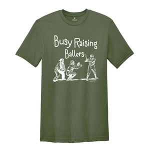 Busy Raising Ballers Shirt, Sports Shirt, Baseball Shirt, Baseball Lover Shirt, Retro Baseball Tshirts, Baseball Tee