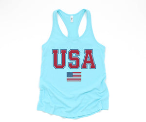 Vintage USA Flag Tank Top, 4th of July Tank, 4th of July Gifts, Vintage Tank Top, USA Apparel, Independence Day Tank Top