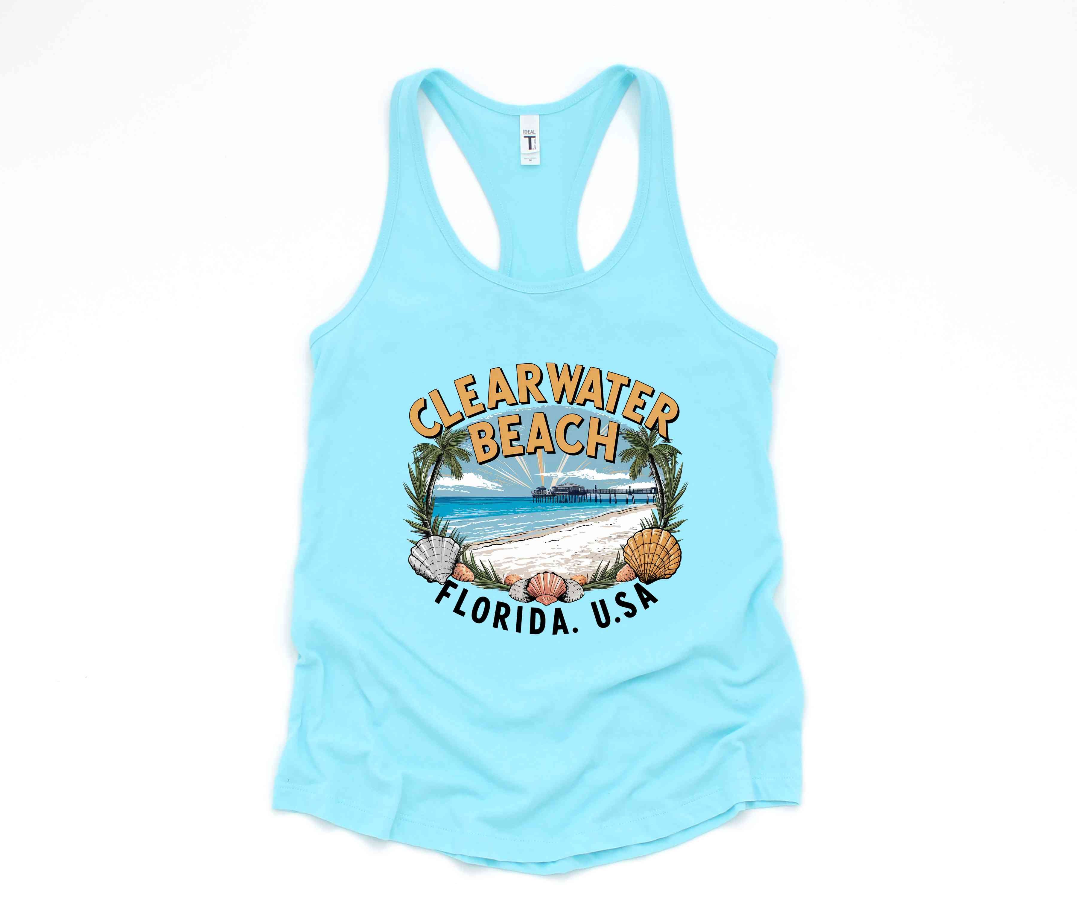 Clearwater Beach Tank Top, Summer Trip Shirt, Beach Trip Tank Top, Beach Tank Top, Beach Gift, Beach Outfit, Retro Beach Shirt