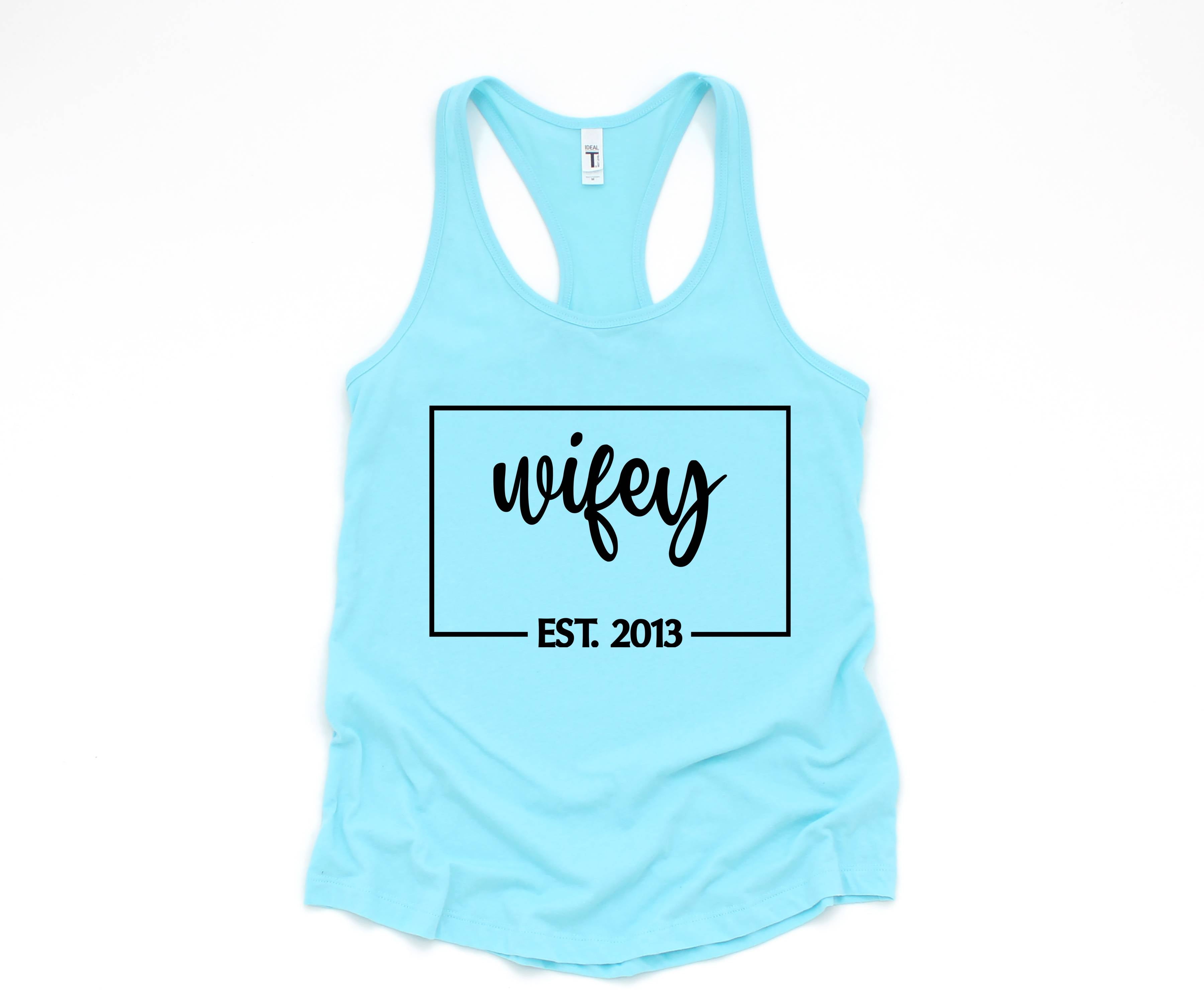 Wifey Est Tank Top, Engagement Gift, Honeymoon Tank Top, Just Married Shirt, Engagement Tank Top, Wifey Custom Tank Top