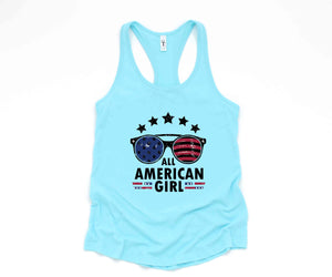 All American Girl Tank Top, 4th of July Tank, Patriotic Tank, 4th Of July Tank, Usa Flag Shirt, Independence Day Shirt