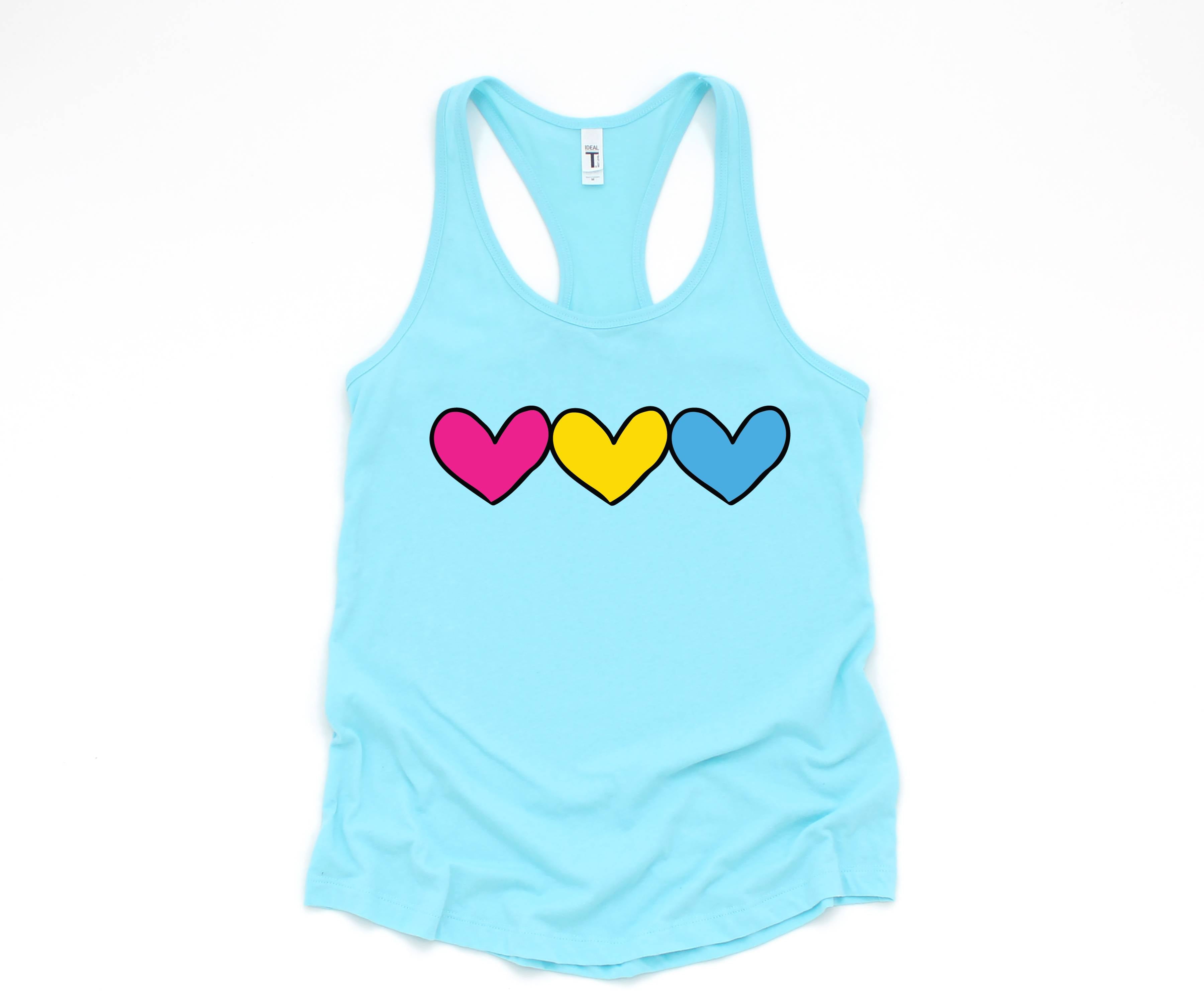 Pansexual Big Hearts Tank Top, Pansexual Pride, Pan Tank Top, Pansexual Rights, Pansexual Gift Ideas, Pansexual Tank Top